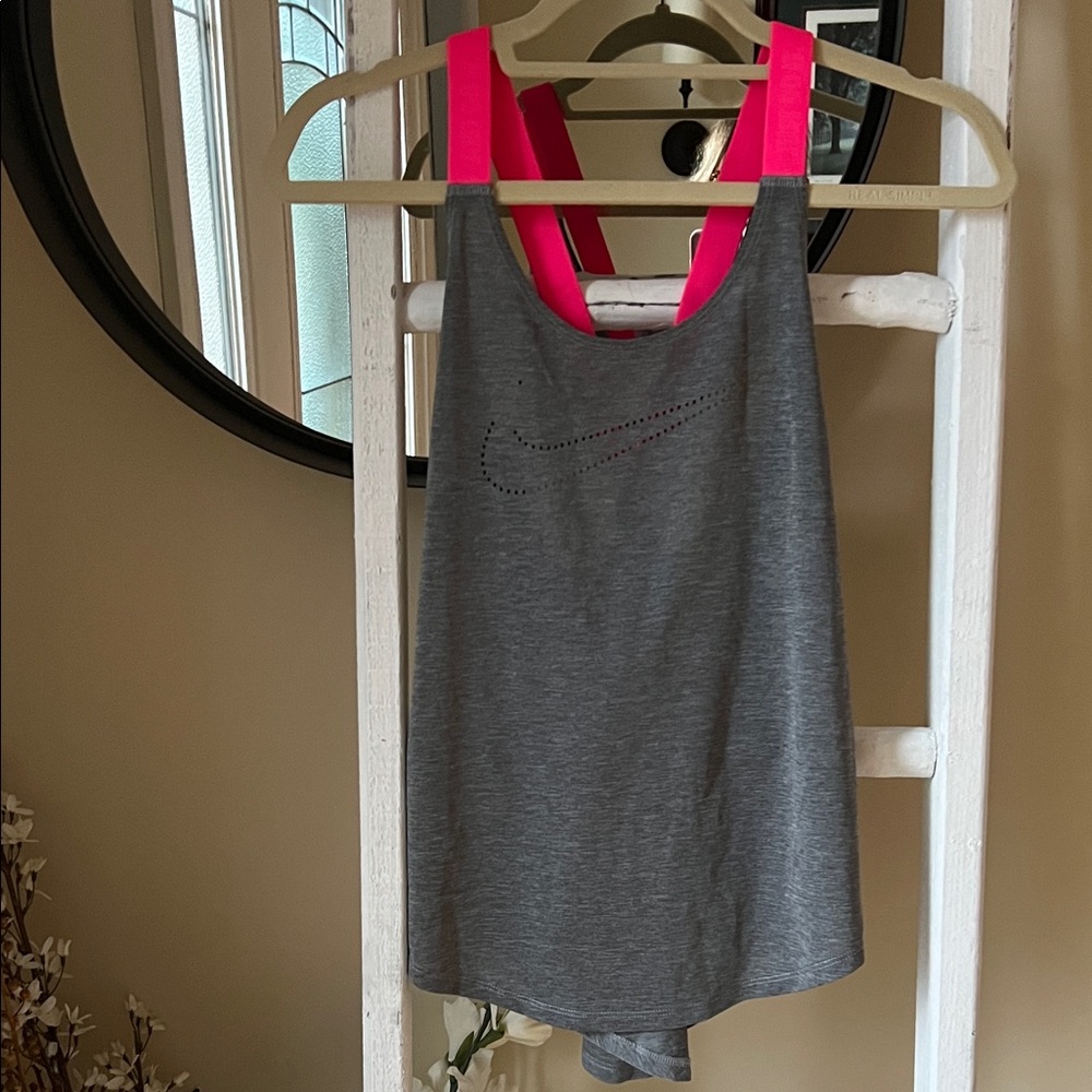 Nike Drifit Gray Running Tank.  Size XS